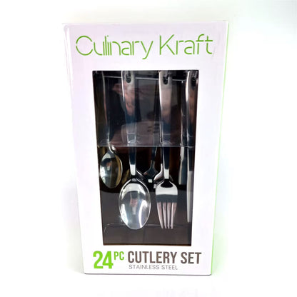 24 Piece Stainless Steel Cutlery Set