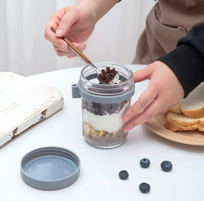 4 Piece Set Overnight Oats Jars