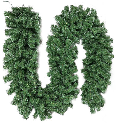 2.8M Green Christmas Garland Stairway Chimney Decoration