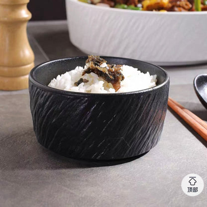 Matte Black Rock Bowls
