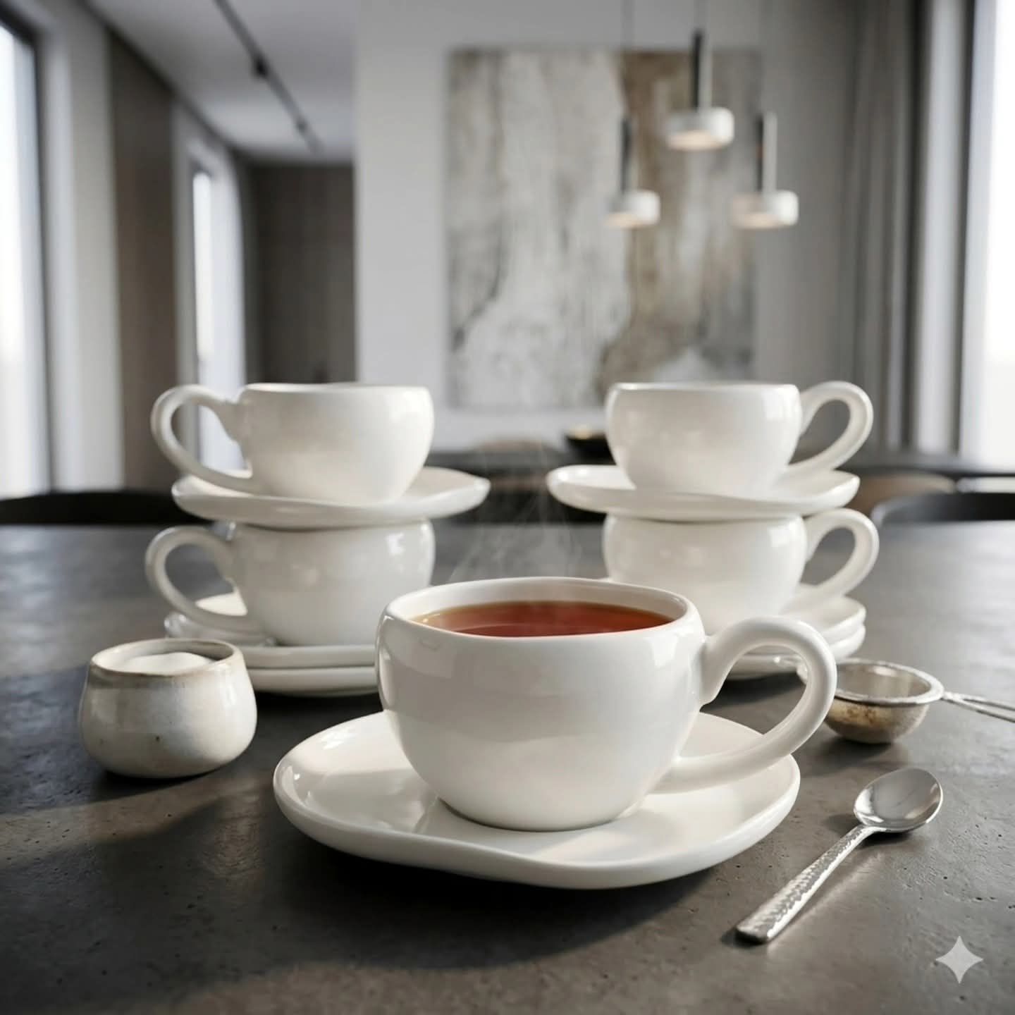 12 Pcs Porcelain Cup and Saucer Set