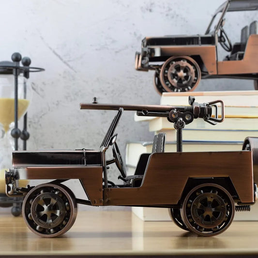 Vintage military metal model car