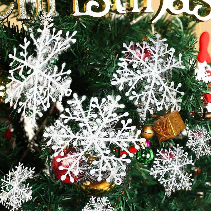 6 Christmas snow flakes decorations
