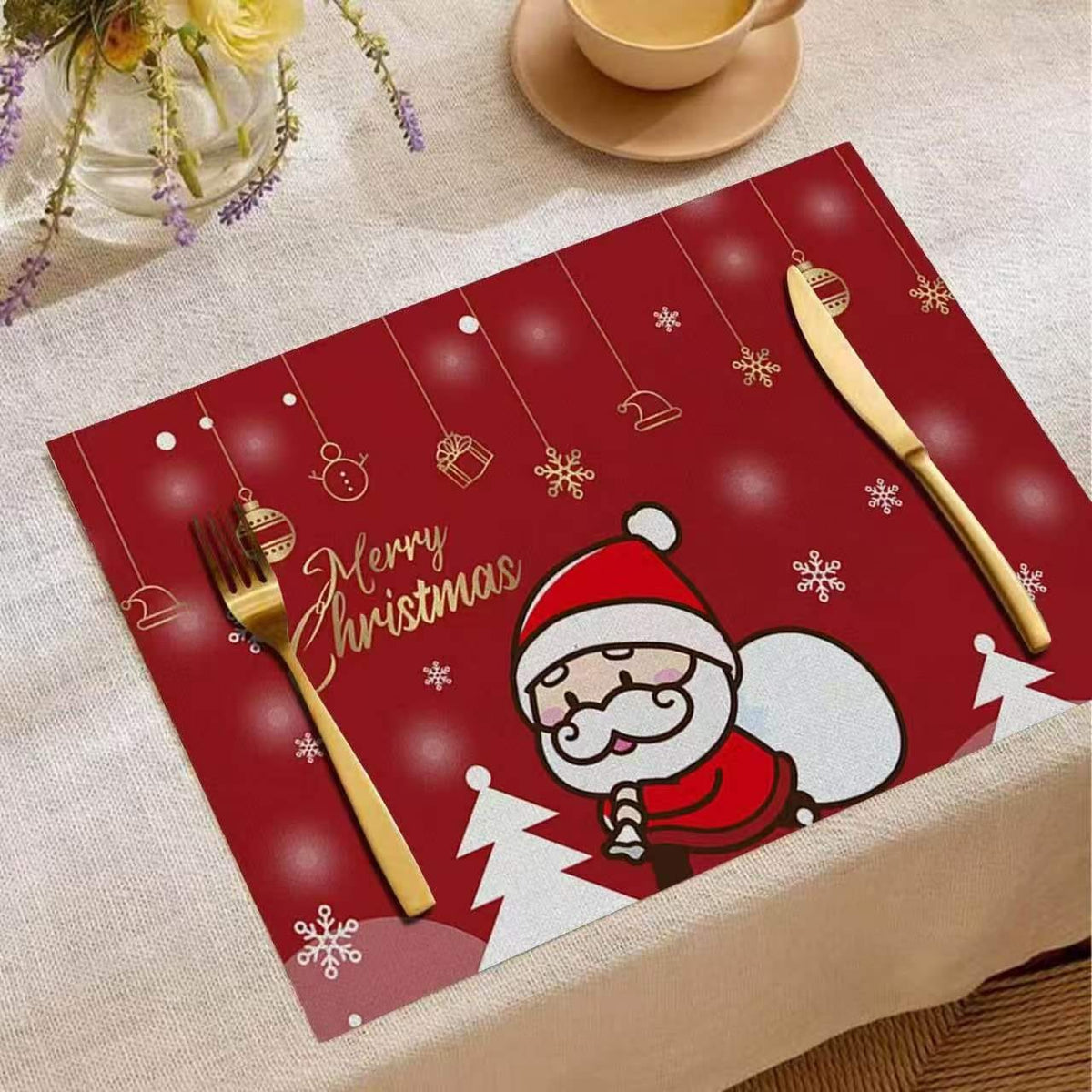 6pcs Christmas Themed Table Mats