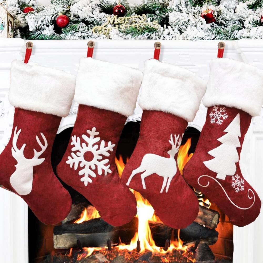 Large Christmas Stocking Socks decor