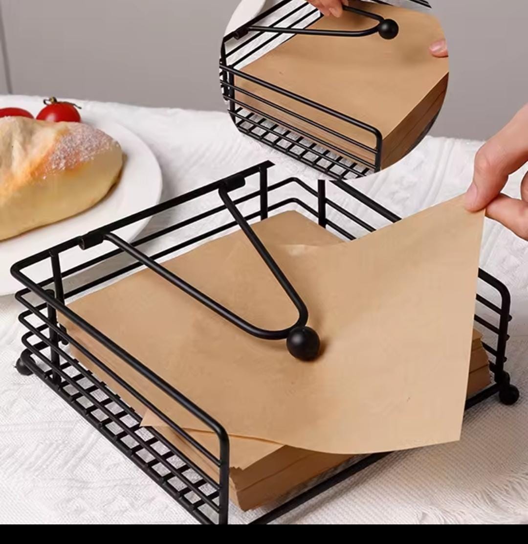 Black metallic serviette  napkin Holder