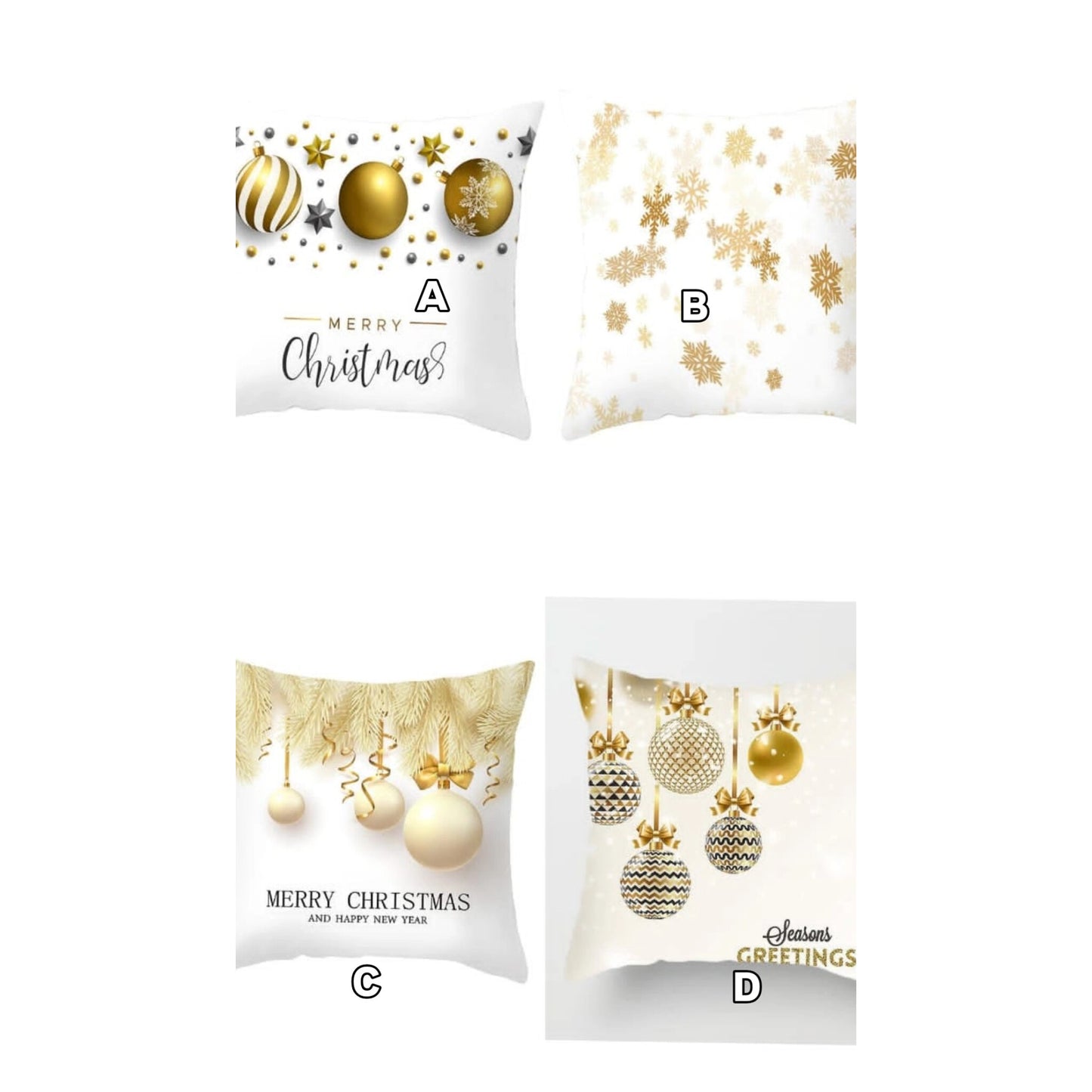 2pcs Christmas linen throw Pillowcases