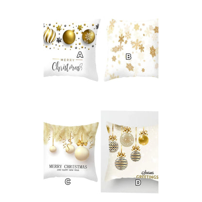 2pcs Christmas linen throw Pillowcases