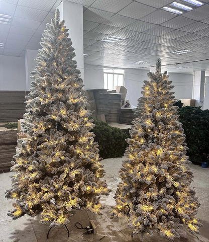 Pre lit Snow flocked Christmas tree