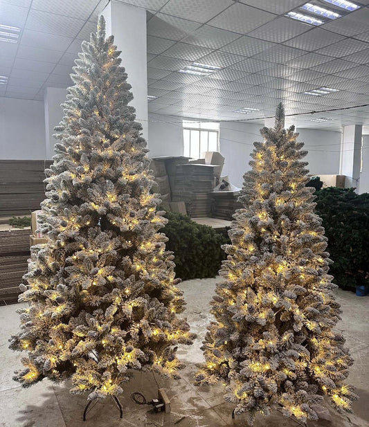 Pre lit Snow flocked Christmas tree