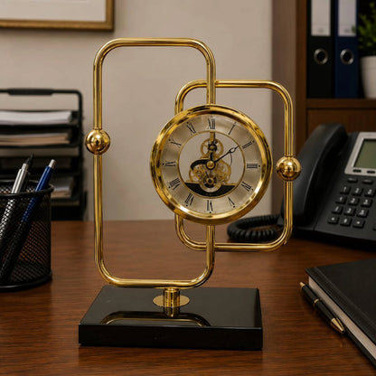 Executive Office Decor Clock with a Crystal Base