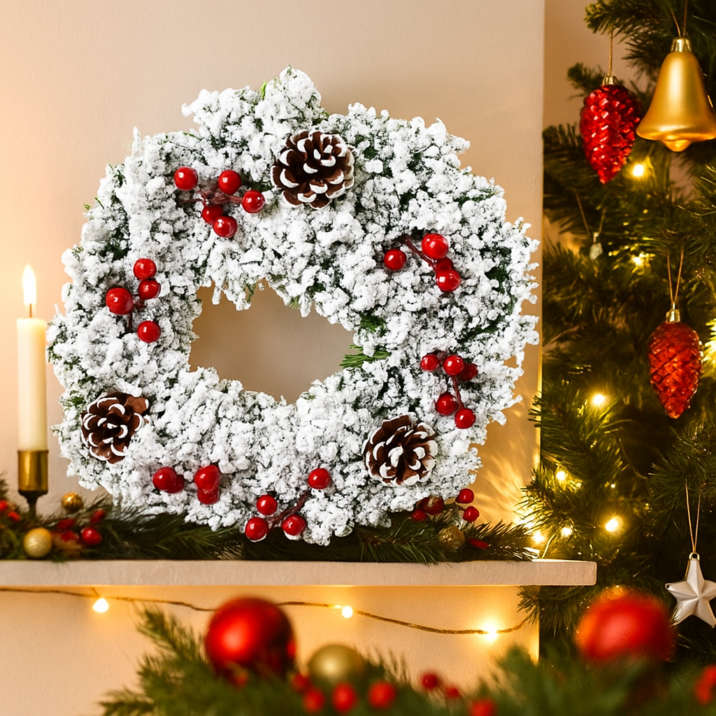 32cm Front Door Christmas pine cone