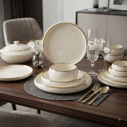 24 Pcs Gold Dinner Set