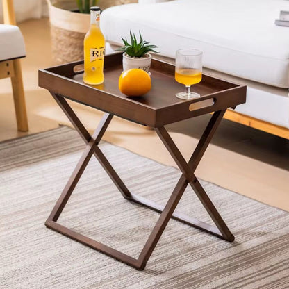 foldable wooden tray table