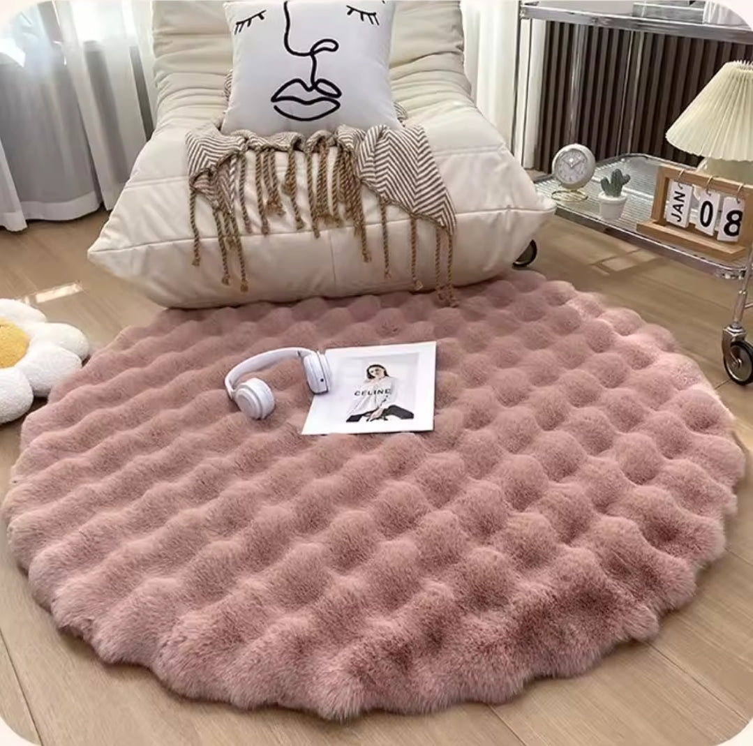 Round  plush rugs