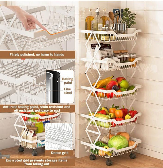 Foldable vegetables rack
