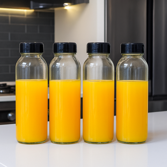 4Pc 300Ml Glass juice bottles ginger shot bottles