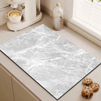 Absorbent dish drying mat