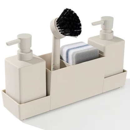 Kitchen Soap Dispenser With Sponge Holder Set