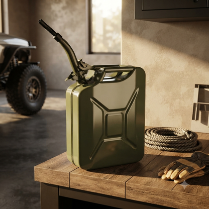 Metallic Fuel  Petrol Diesel  Jerrican with Pouring Spout