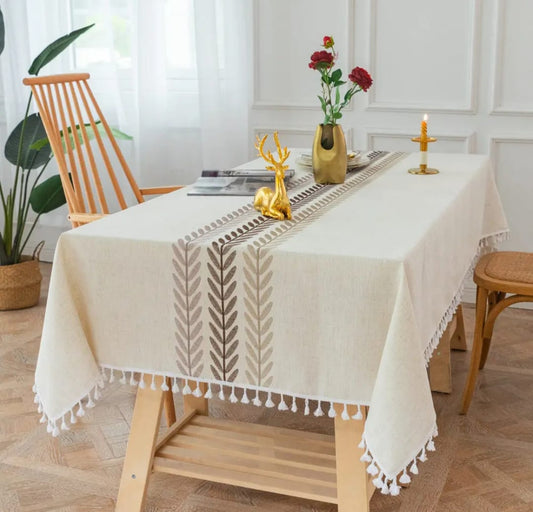 Linen dining table
