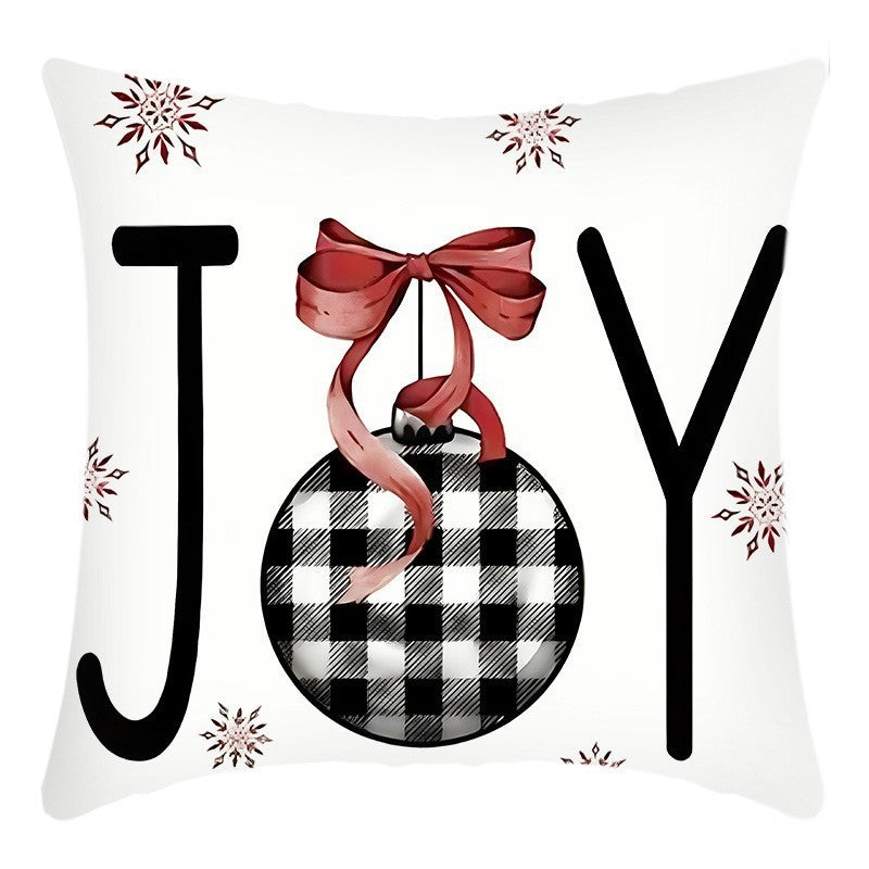 Christmas themed Linen Throw pillow cases