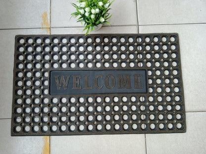 Rubber welcome door mat