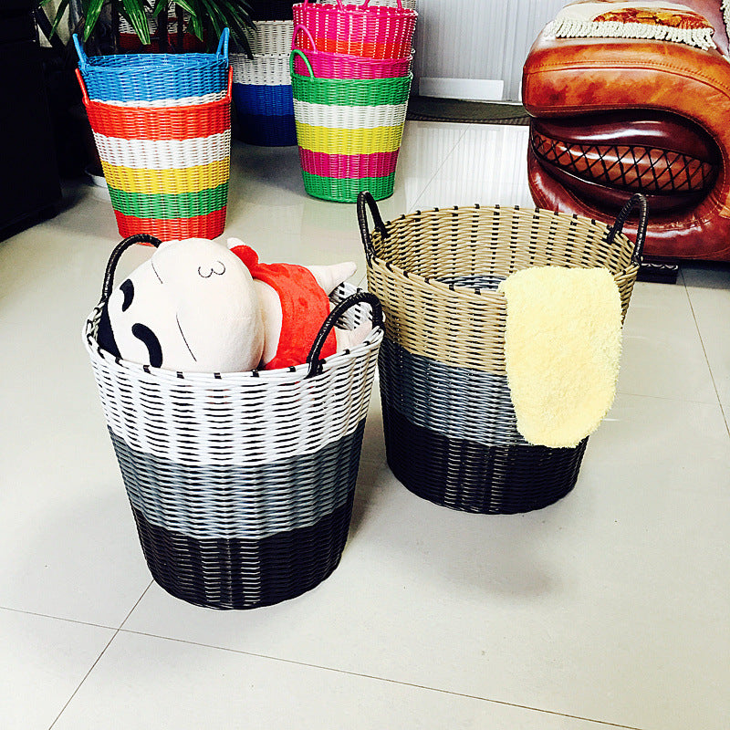Rattan multipurpose laundry basket