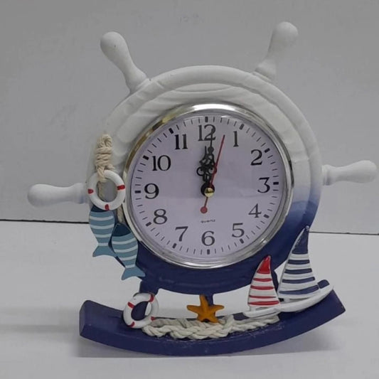 Wooden photo frame + swing clock ornament