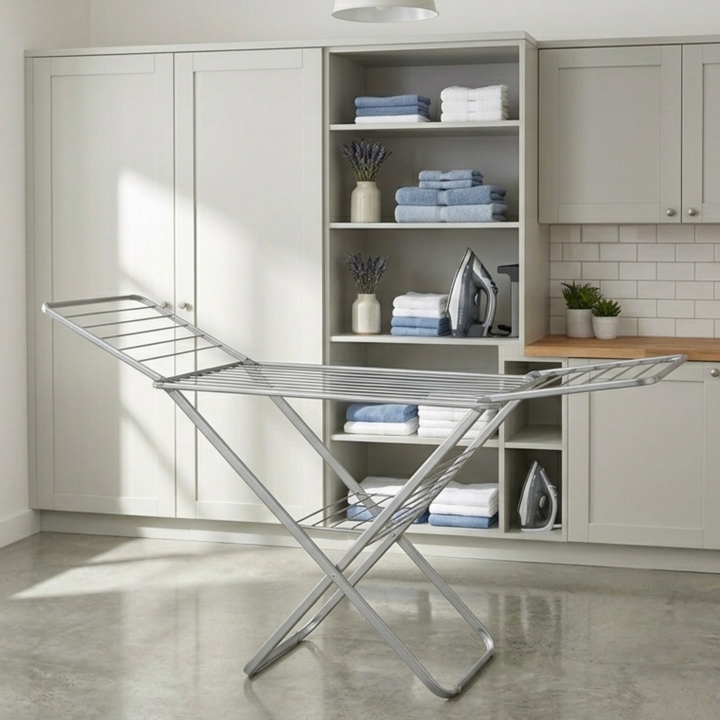 Brabantia 25Mtrs Hang On Drying Rack Metallic Grey 21889/403484