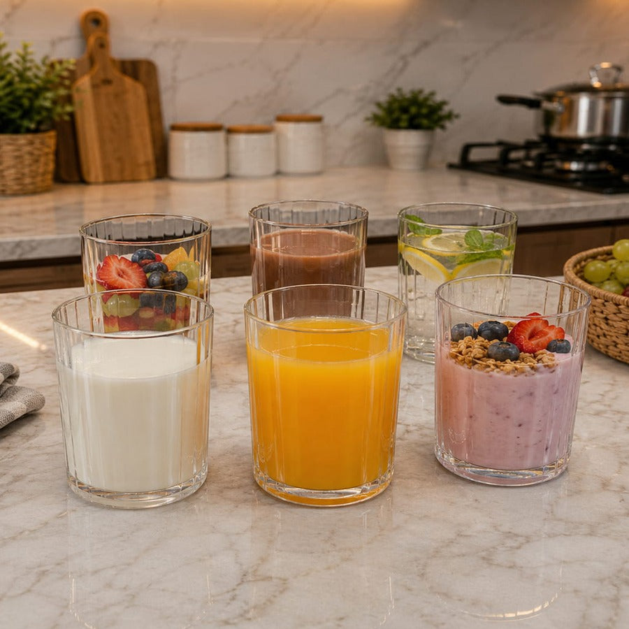 4Pc Clear Juice Glasses 