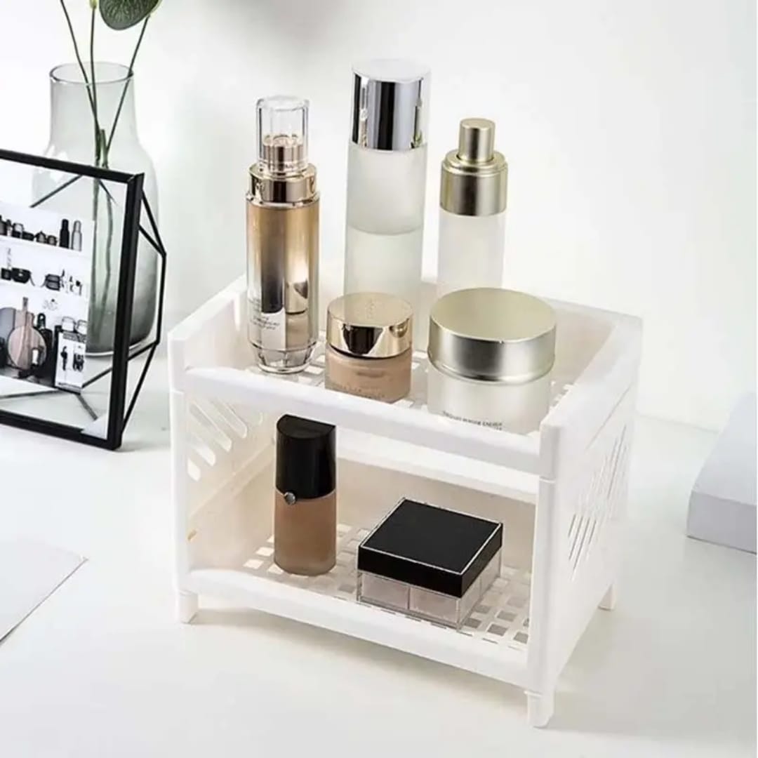 Double layer desktop storage rack
