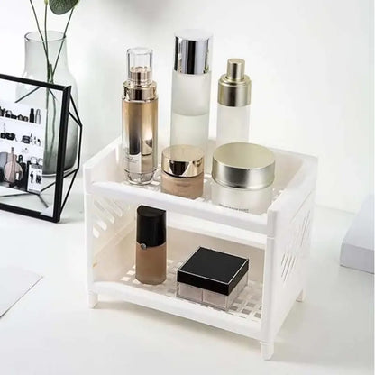 Double layer desktop storage rack