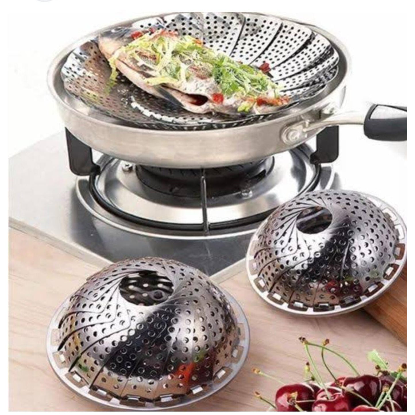 Stainless steel steamer basket