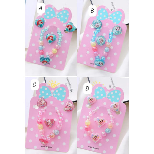 Kids cartoon jewelry set