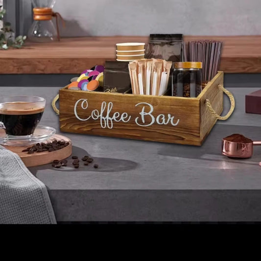 Wooden coffee/tea organizer