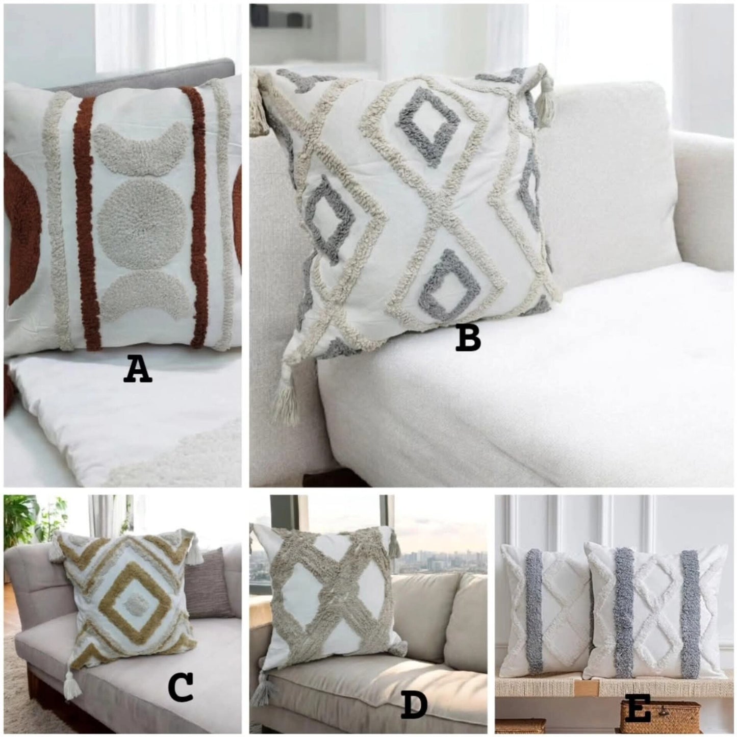 Boho throw pillow covers