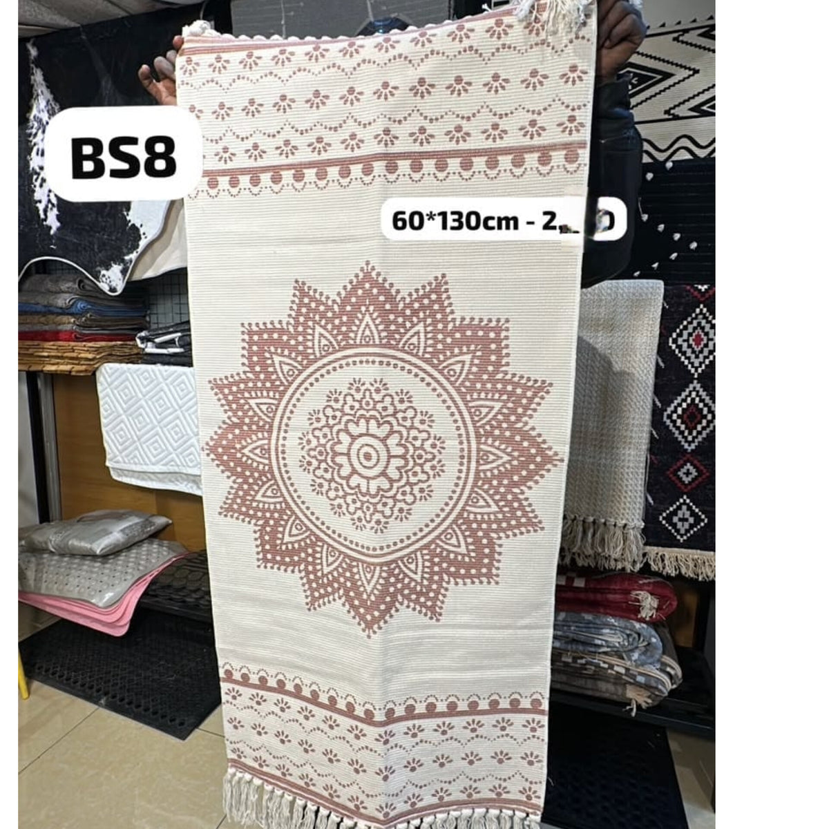 Boho Area Rug With Tassels 60x130cm