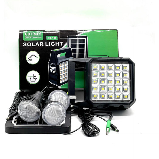 GD-105 Solar lighting system with 3 Bulbs