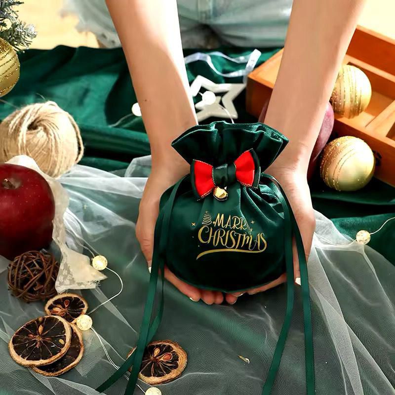 4 Christmas velvet candy  bag