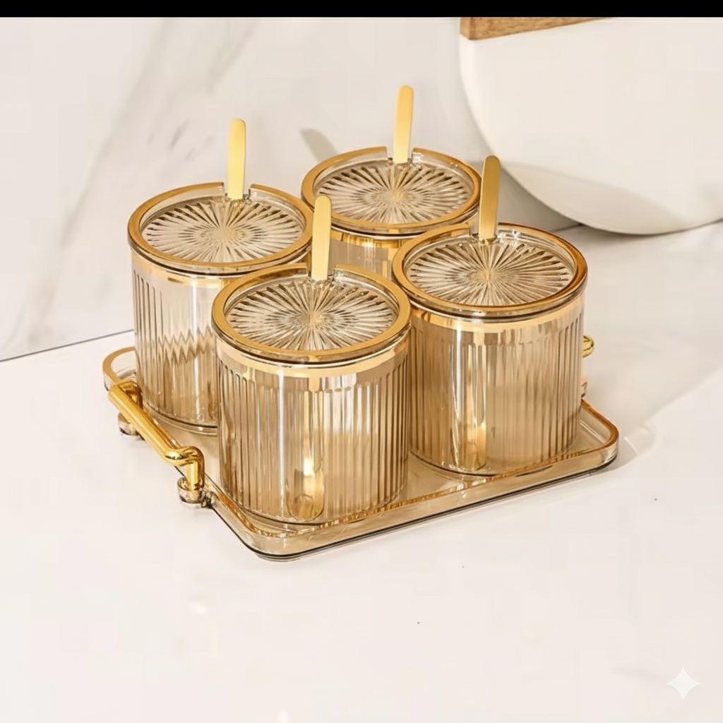 Acrylic seasoning jars set 