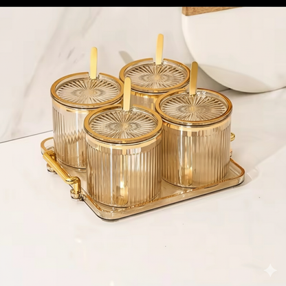 Acrylic seasoning jars set 