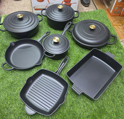 11Pcs cast iron cooking pots