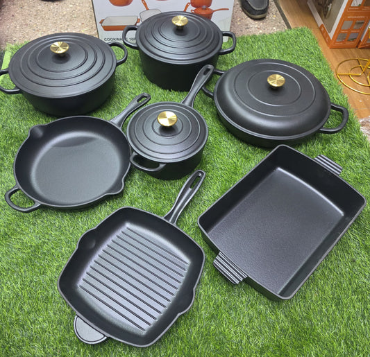 11Pcs cast iron cooking pots