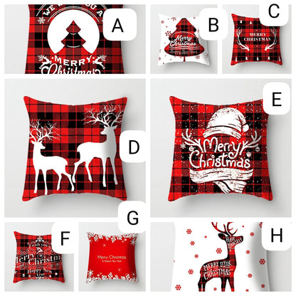 2Pc Christmas Throw Pillow Cases Cushion Covers