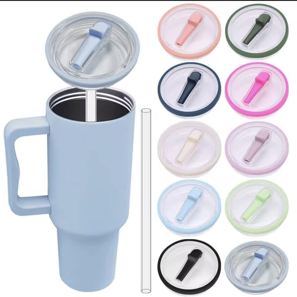 Replacement Spill-Proof Lid and Straw Set for Stanley Cup