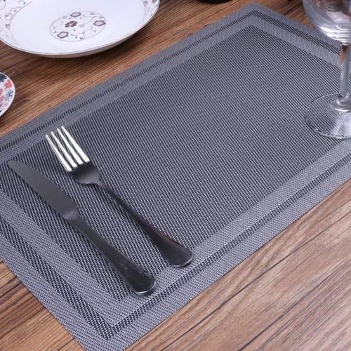 6 PCs Rectangular PVC table mats