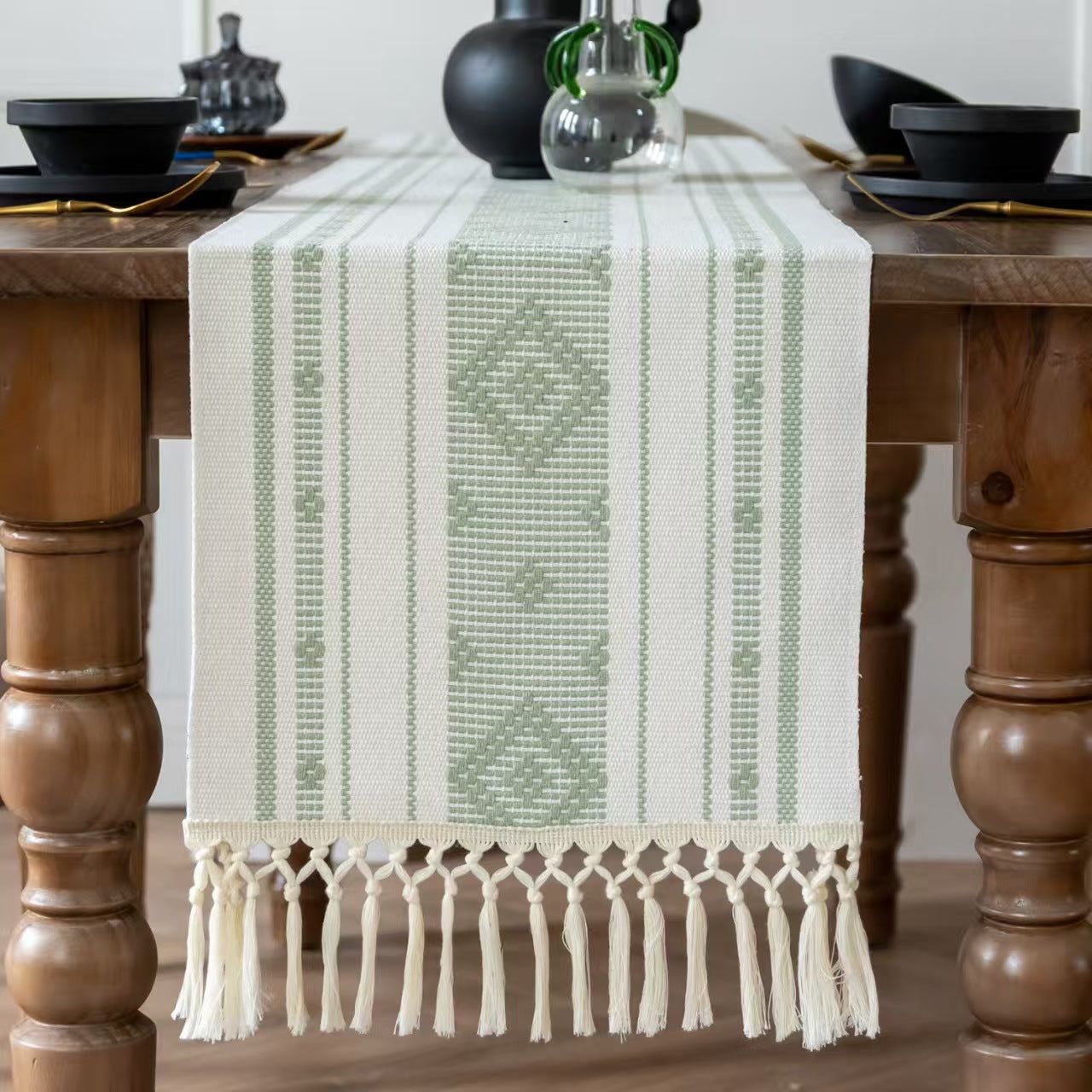 Bohemian  Table Runner with Tassel