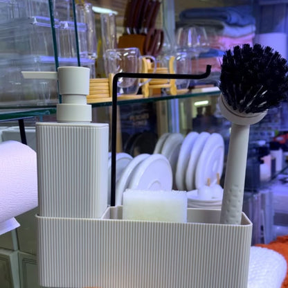 Kitchen Soap Dispenser With Sponge Holder Set