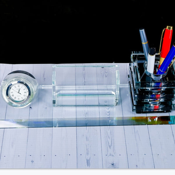 Desktop Pen Organizer with Watch Clock